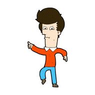 comic cartoon man pointing N49