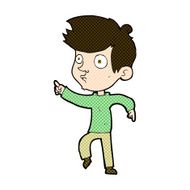 comic cartoon pointing boy N9