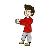 comic cartoon happy man N127