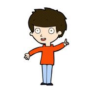 comic cartoon boy with idea N21