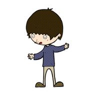 comic cartoon boy with outstretched arms N3