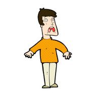 comic cartoon terrified man N57