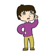 comic cartoon boy with question N6