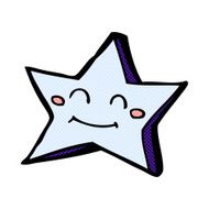 comic cartoon happy star character N6