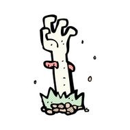 comic cartoon zombie hand N5