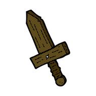 comic cartoon wooden sword N3