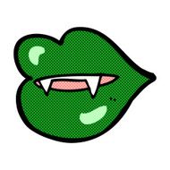 comic cartoon vampire fangs