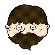 comic cartoon bearded man N11