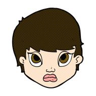 comic cartoon sulking woman N3