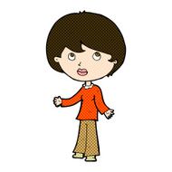 comic cartoon woman thinking N10