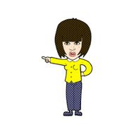 comic cartoon pointing annoyed woman N3