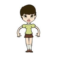 comic cartoon woman looking annoyed N3