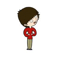 comic cartoon shocked woman N26