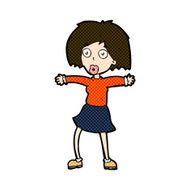 comic cartoon surprised woman N64