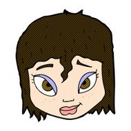 comic cartoon female face N43