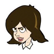 comic cartoon annoyed woman N50