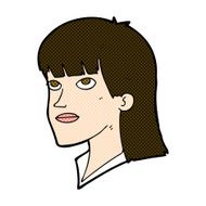 comic cartoon serious woman N6