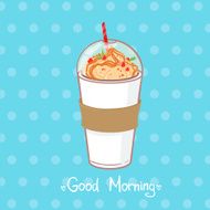 Hand drawn vector illustration - coffee drink with chocolate N3