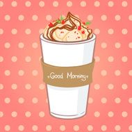 Hand drawn vector illustration - coffee drink with chocolate N4