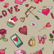 Valentine day wedding love heart seamless pattern N2