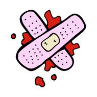 comic cartoon bloody medical plaster N3