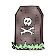 comic cartoon spooky grave N16