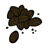 comic cartoon coffee beans N5