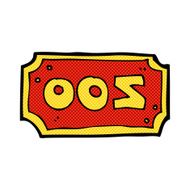 comic cartoon zoo sign N5