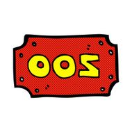 comic cartoon zoo sign N6