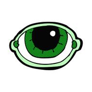 comic cartoon staring eye N2