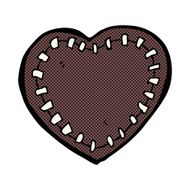comic cartoon stitched heart N3