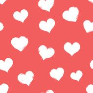 Vector Seamless Hearts Pattern Background N5