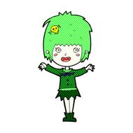 comic cartoon happy vampire girl N10