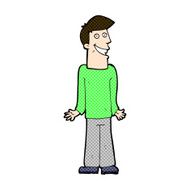 comic cartoon man shrugging shoulders N10