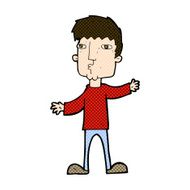 comic cartoon curious man N19