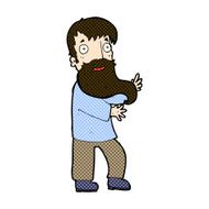 comic cartoon excited bearded man N3