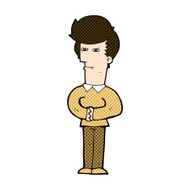 comic cartoon man narrowing his eyes N3