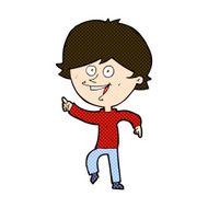 comic cartoon happy pointing man N4