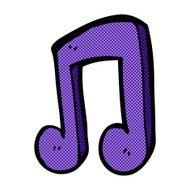 comic cartoon musical note N8