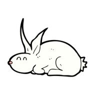 comic cartoon rabbit N25