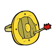 comic cartoon shield with arrow N3