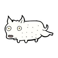 comic cartoon little dog cocking leg N3