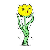comic cartoon flower N78