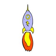 comic cartoon rocket N3