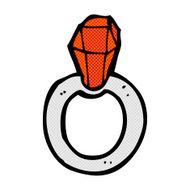comic cartoon ruby ring N2