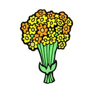 comic cartoon flowers N13