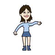 comic cartoon woman making hand gesture N3