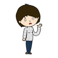 comic cartoon worried woman N22
