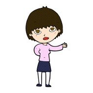 comic cartoon woman explaining N14