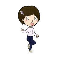 comic cartoon surprised woman N66